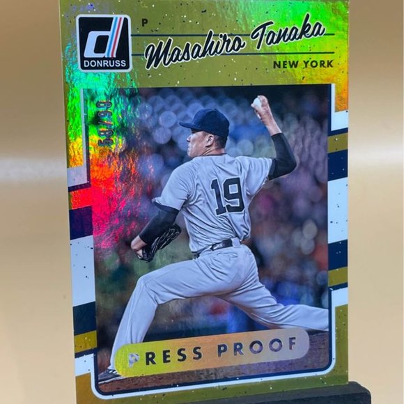 2017 Panini Donruss Gold Masahiro Tanaka Serial 59/99 New York Yankees Card #128 - Picture 3 of 6